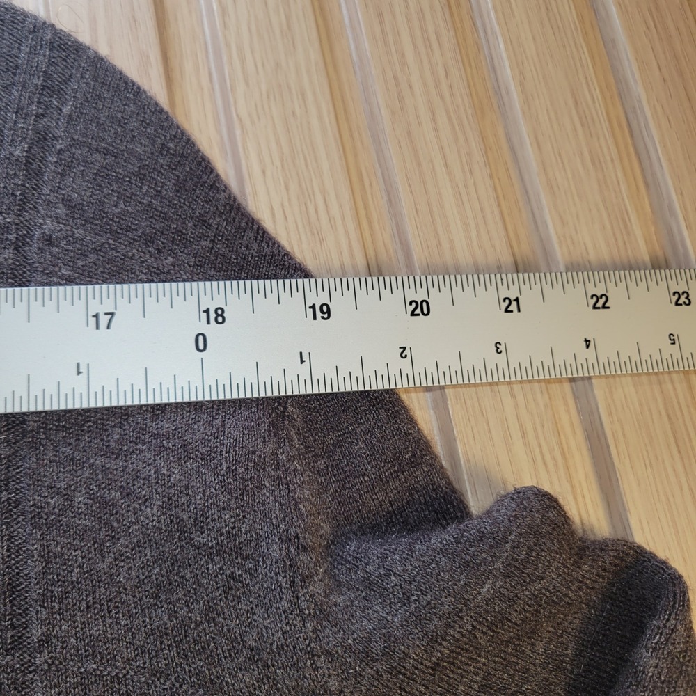 Geoffrey Beene Mens XL Brown Quarter Zip Sweater Acrylic G3G6057S Chocolate HT - Picture 6 of 10